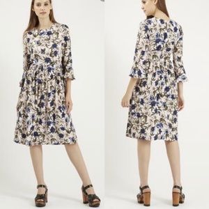 Topshop Autumn Floral Peasant Dress